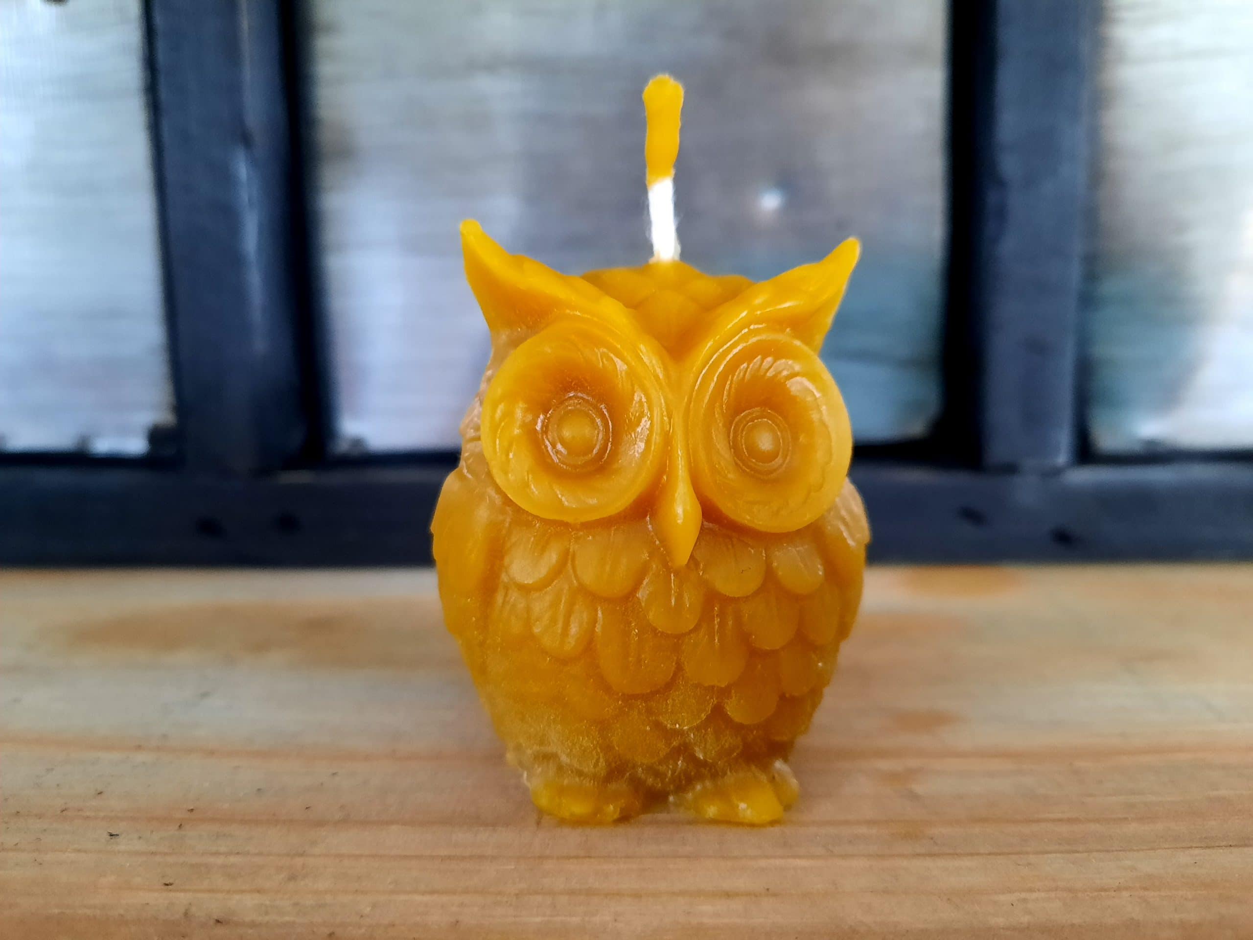 Bougie Chouette à la cire d'abeille