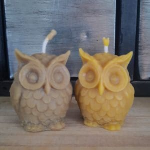 Lot de 2 bougies « Chouette »