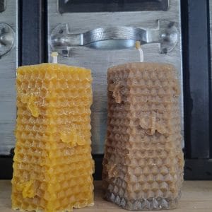 Lot de 2 Bougies Alvéolées à la Cire d’abeilles