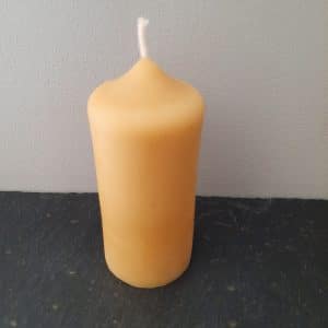 Bougie Cylindre à la Cire d’abeilles (Déco, Bee-Wraps ou Cosmétique = double cadeau)