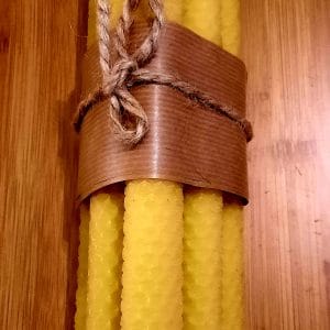 Lot de 6 chandelles à la cire d’abeilles