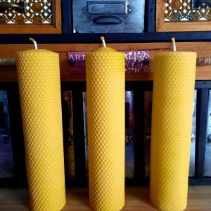Bougie Pillier à la cire d’abeilles 26CM