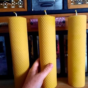 Bougie Pillier à la cire d’abeilles 26CM