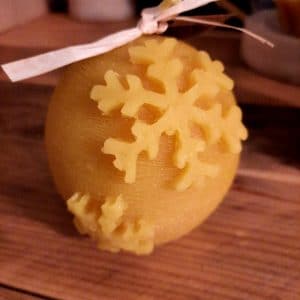 Bougie Boule Flocon de neige